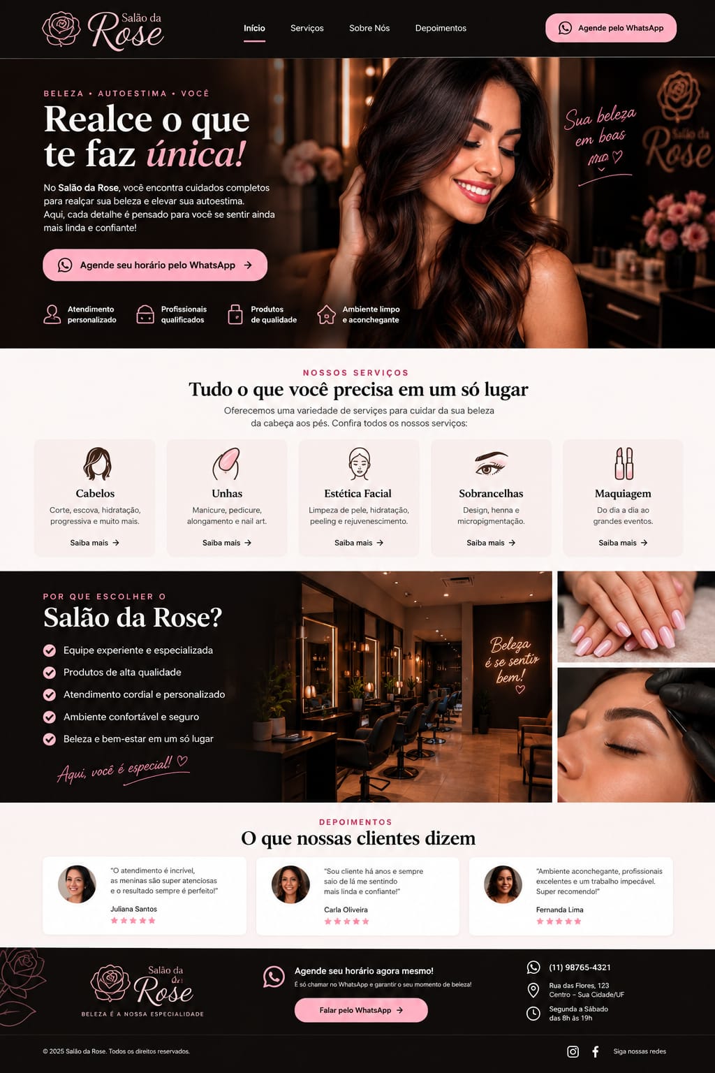 Modelo de site para Restaurante e delivery criado pela Prerio