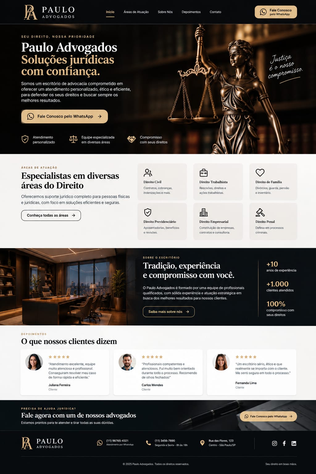 Modelo de site para Clínica e saúde criado pela Prerio