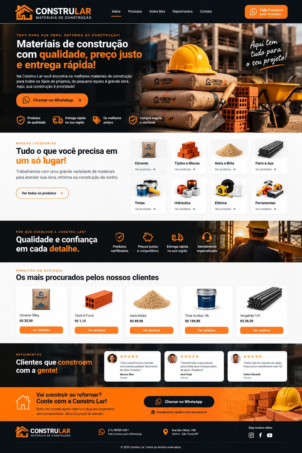 Modelo de site para Advocacia e consultoria criado pela Prerio