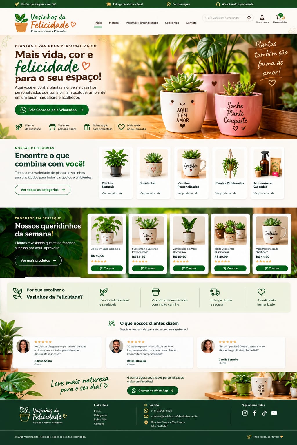 Modelo de site para Pet shop e veterinária criado pela Prerio