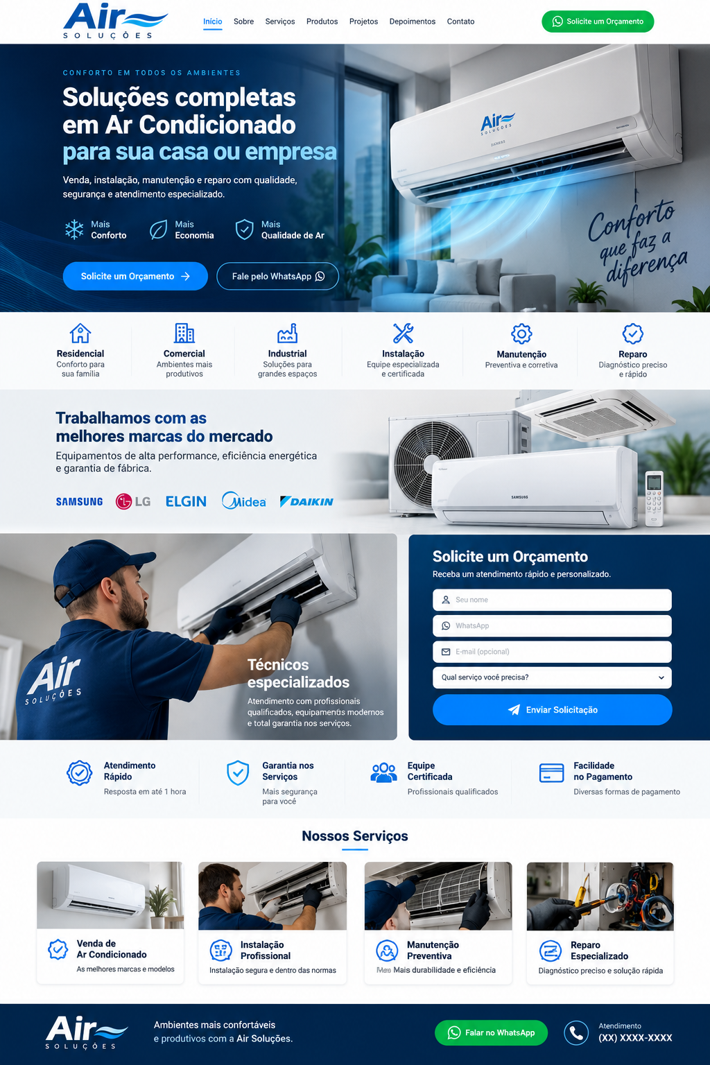 Modelo de site para Imobiliária criado pela Prerio